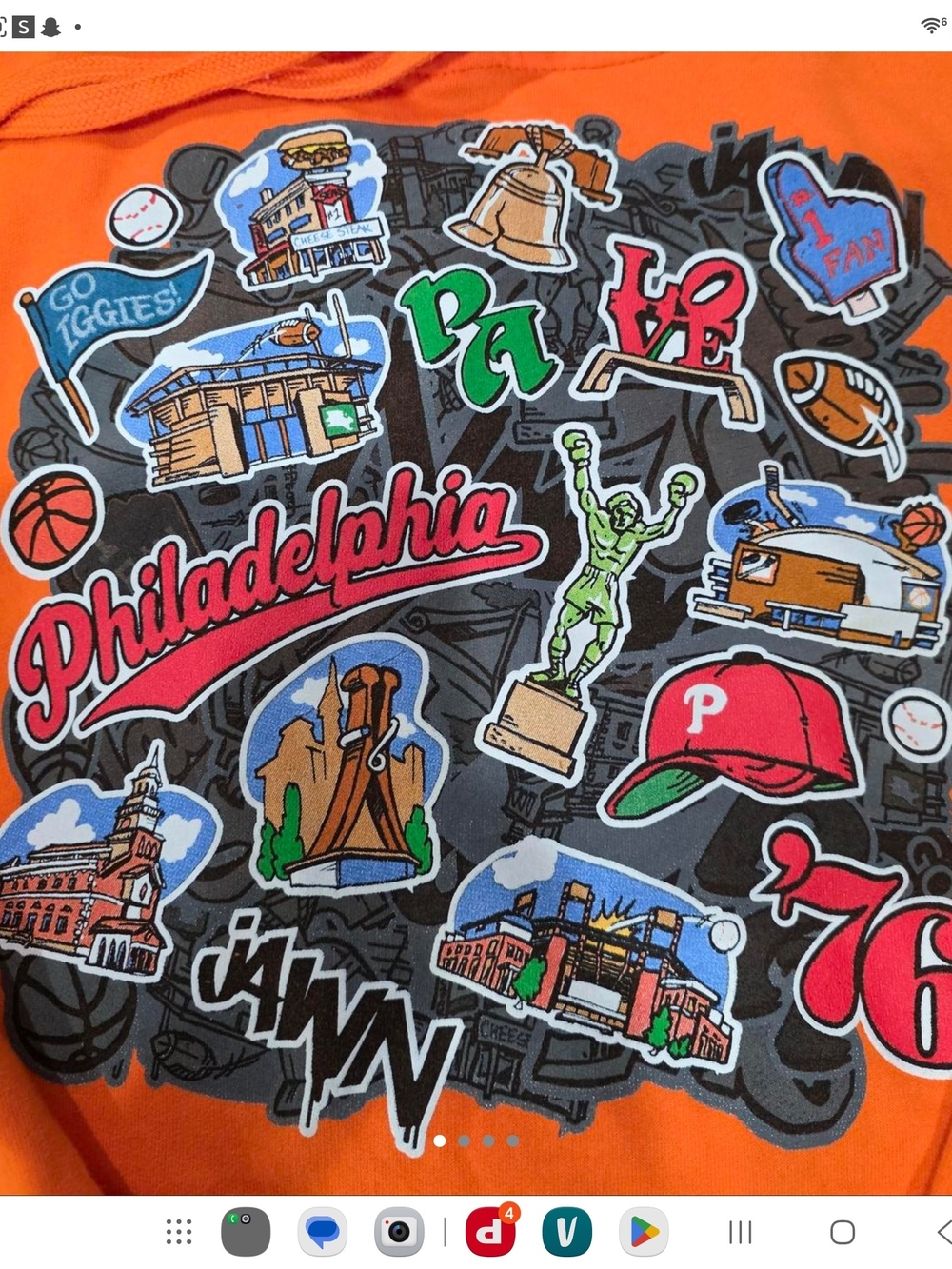 Philadelphia Graphic Hoodie - Orange